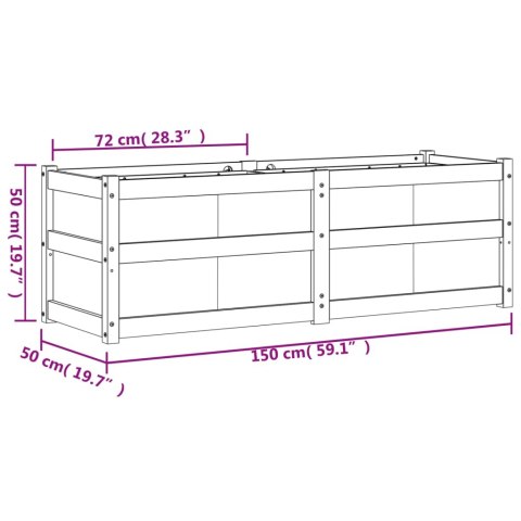Donica ogrodowa, 150x50x50 cm, lite drewno sosnowe Donica ogrodowa, 150x50x50 cm, lite drewno sosnowe