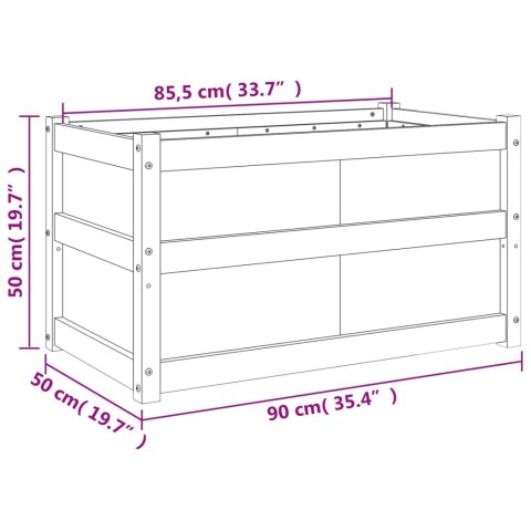 Donica ogrodowa, 90x50x50 cm, lite drewno sosnowe Donica ogrodowa, 90x50x50 cm, lite drewno sosnowe