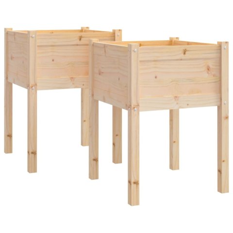 Donice ogrodowe, 2 szt., 50x50x70 cm, lite drewno sosnowe Donice ogrodowe, 2 szt., 50x50x70 cm, lite drewno sosnowe