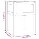  Donice ogrodowe, 2 szt., 50x50x70 cm, lite drewno sosnowe