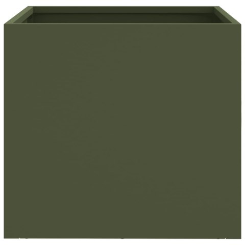 Donica, oliwkowa, 32x30x29 cm, stal Donica, oliwkowa, 32x30x29 cm, stal