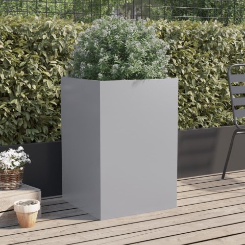Donica, srebrna, 52x48x75 cm, stal galwanizowana Donica, srebrna, 52x48x75 cm, stal galwanizowana