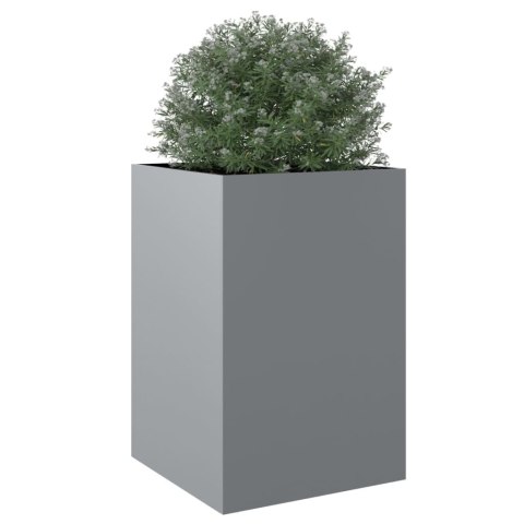 Donica, srebrna, 52x48x75 cm, stal galwanizowana Donica, srebrna, 52x48x75 cm, stal galwanizowana