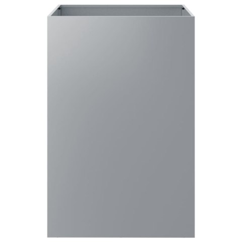 Donica, srebrna, 52x48x75 cm, stal galwanizowana Donica, srebrna, 52x48x75 cm, stal galwanizowana