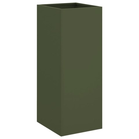 Donica, oliwkowa, 32x29x75 cm, stal Donica, oliwkowa, 32x29x75 cm, stal
