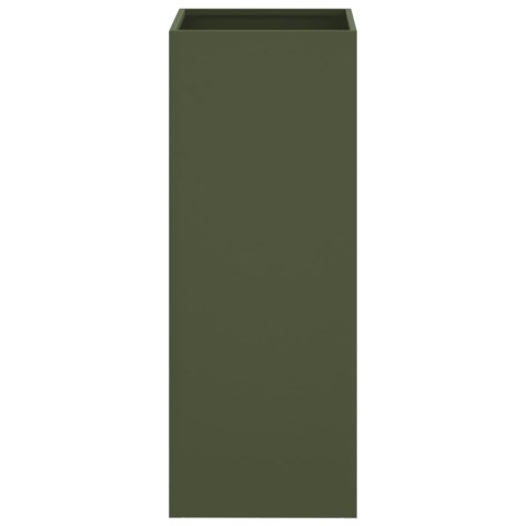 Donica, oliwkowa, 32x29x75 cm, stal Donica, oliwkowa, 32x29x75 cm, stal