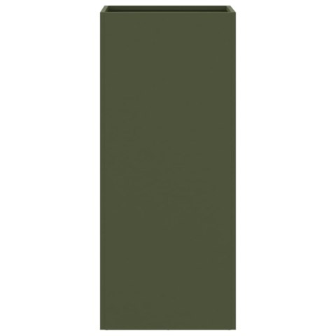 Donica, oliwkowa, 32x29x75 cm, stal Donica, oliwkowa, 32x29x75 cm, stal