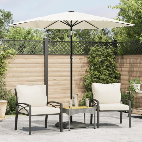  Parasol ogrodowy na stalowym słupku, biały, 223x223x213 cm