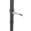  Parasol ogrodowy z LED, stalowy słupek, brązowy, 288x288x225 cm