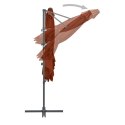  Parasol wiszący ze stalowym słupkiem, 250x250 cm, terakota