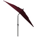  3-poziomowy parasol na aluminiowym słupku, bordowy, 2,5x2,5 m