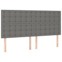  Łóżko kontynentalne z materacem, ciemnoszara tkanina 200x200 cm