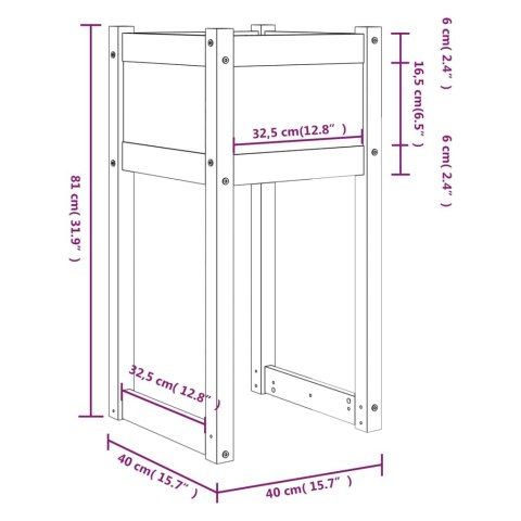 Donice, 2 szt., czarny, 40x40x81 cm, lite drewno sosnowe Donice, 2 szt., czarny, 40x40x81 cm, lite drewno sosnowe