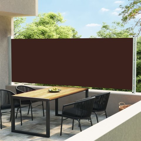  Wysuwana markiza boczna na taras, 160 x 600 cm, brązowa