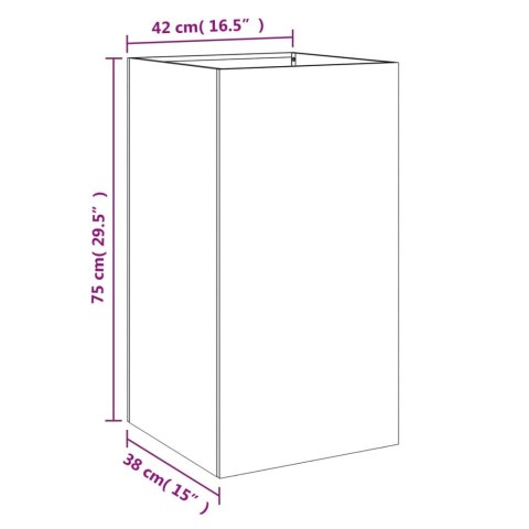 Donica, antracytowa, 42x38x75 cm, stal Donica, antracytowa, 42x38x75 cm, stal