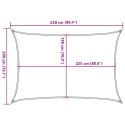 VidaXL Żagiel przeciwsłoneczny, 160 g/m², żółty, 2x2,5 m, HDPE