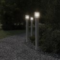 Lampa ogrodowa na słupku, z czujnikiem, srebrna, 110 cm, stal