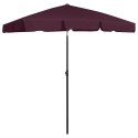  Parasol plażowy, bordowy, 180x120 cm