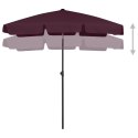  Parasol plażowy, bordowy, 180x120 cm