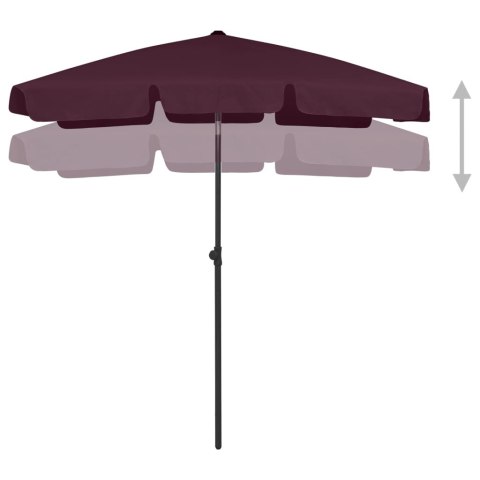 Parasol plażowy, bordowy, 180x120 cm Parasol plażowy, bordowy, 180x120 cm