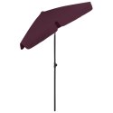  Parasol plażowy, bordowy, 180x120 cm