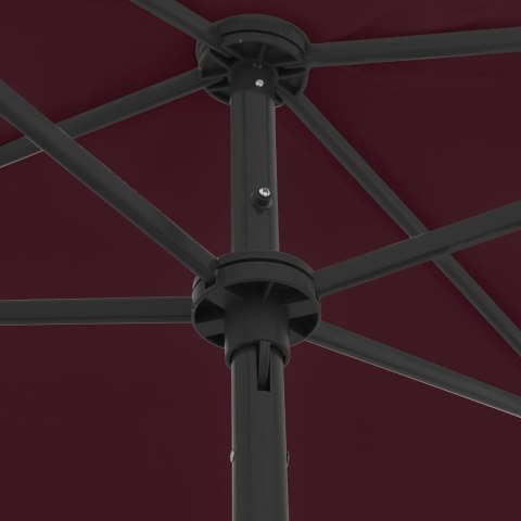 Parasol plażowy, bordowy, 180x120 cm Parasol plażowy, bordowy, 180x120 cm
