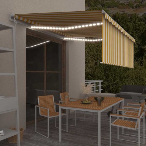  Automatyczna markiza z zasłoną, LED i czujnikiem wiatru, 4x3 m