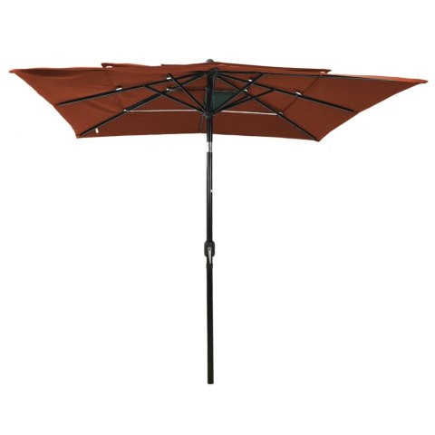3-poziomowy parasol na aluminiowym słupku, terakotowy 2,5x2,5 m 3-poziomowy parasol na aluminiowym słupku, terakotowy 2,5x2,5 m
