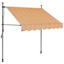  Ręcznie zwijana markiza z LED, 200 cm, żółto-niebieska
