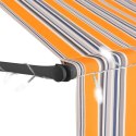  Ręcznie zwijana markiza z LED, 200 cm, żółto-niebieska