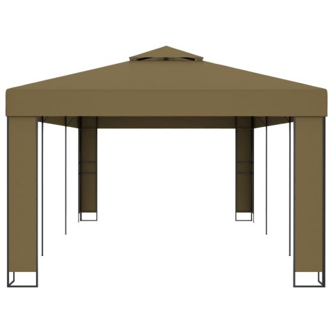 Altana z podwójnym dachem, 3x6 m, taupe, 180 g/m² Altana z podwójnym dachem, 3x6 m, taupe, 180 g/m²