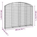  Łukowaty kosz gabionowy 200x30x140/160 cm, galwanizowane żelazo