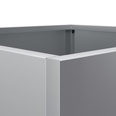 VidaXL Donice, 2 szt., srebrne, 32x30x29 cm, stal galwanizowana VidaXL Donice, 2 szt., srebrne, 32x30x29 cm, stal galwanizowana