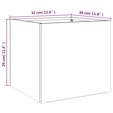 VidaXL Donice, 2 szt., srebrne, 32x30x29 cm, stal galwanizowana VidaXL Donice, 2 szt., srebrne, 32x30x29 cm, stal galwanizowana
