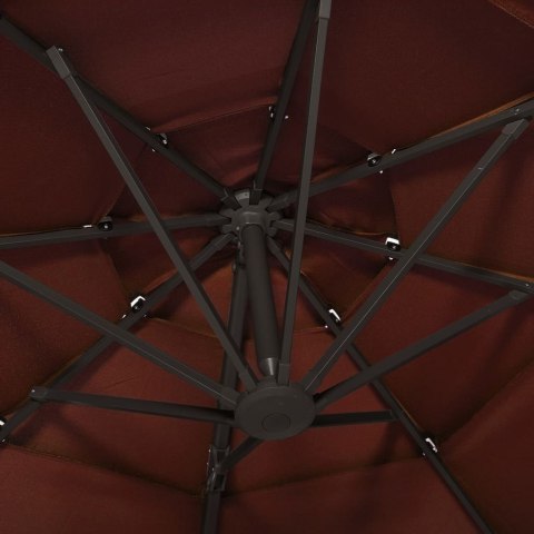 4-poziomowy parasol na aluminiowym słupku, terakotowy, 3x3 m 4-poziomowy parasol na aluminiowym słupku, terakotowy, 3x3 m