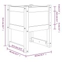  Donice, 2 szt., czarny, 40x40x52,5 cm, lite drewno sosnowe