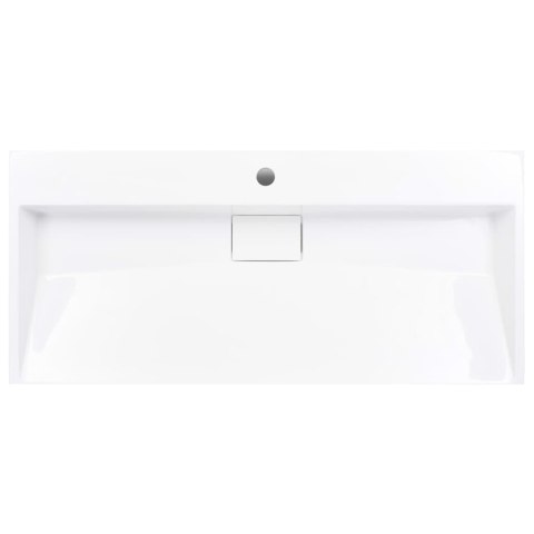 VidaXL Umywalka, 100x46x11 cm, kompozyt mineralny/marmurowy, biała VidaXL Umywalka, 100x46x11 cm, kompozyt mineralny/marmurowy, biała