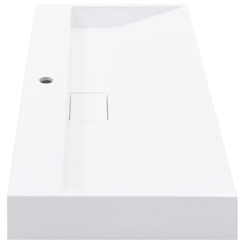 VidaXL Umywalka, 100x46x11 cm, kompozyt mineralny/marmurowy, biała VidaXL Umywalka, 100x46x11 cm, kompozyt mineralny/marmurowy, biała