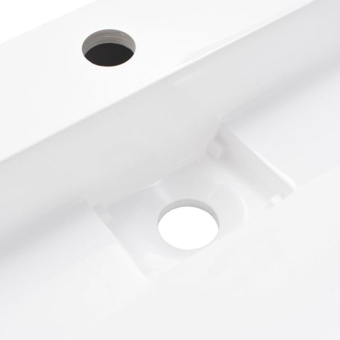VidaXL Umywalka, 100x46x11 cm, kompozyt mineralny/marmurowy, biała VidaXL Umywalka, 100x46x11 cm, kompozyt mineralny/marmurowy, biała