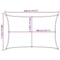  Żagiel przeciwsłoneczny, 160 g/m², czarny, 3x4 m, HDPE
