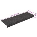  Maty na schody samoprzylepne 30 szt. Antracyt 65x21x4 cm