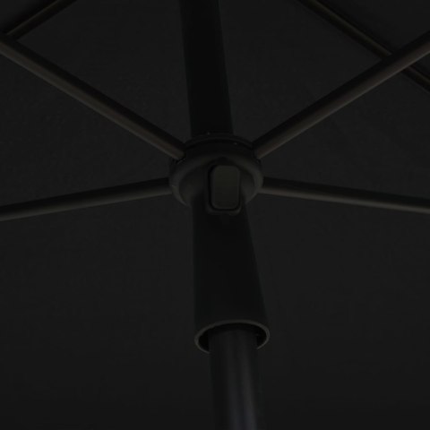 Parasol ogrodowy na słupku, 210x140 cm, czarny Parasol ogrodowy na słupku, 210x140 cm, czarny