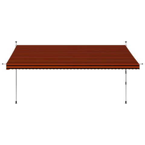 Ręcznie zwijana markiza, 400 cm, pomarańczowo-brązowa Ręcznie zwijana markiza, 400 cm, pomarańczowo-brązowa