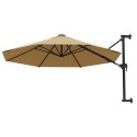  Parasol ścienny na metalowym słupku, 300 cm, kolor taupe