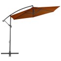  Parasol wiszący z aluminiowym słupkiem, 300 cm, terakota