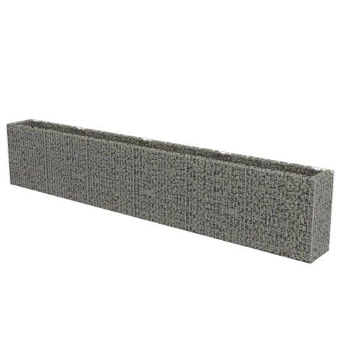 Podwyższona donica gabionowa, galwanizowana stal, 540x50x100 cm Podwyższona donica gabionowa, galwanizowana stal, 540x50x100 cm