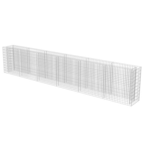 Podwyższona donica gabionowa, galwanizowana stal, 540x50x100 cm Podwyższona donica gabionowa, galwanizowana stal, 540x50x100 cm