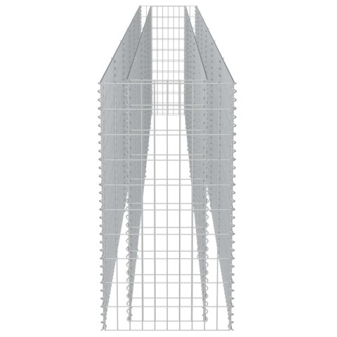 Podwyższona donica gabionowa, galwanizowana stal, 540x50x100 cm Podwyższona donica gabionowa, galwanizowana stal, 540x50x100 cm