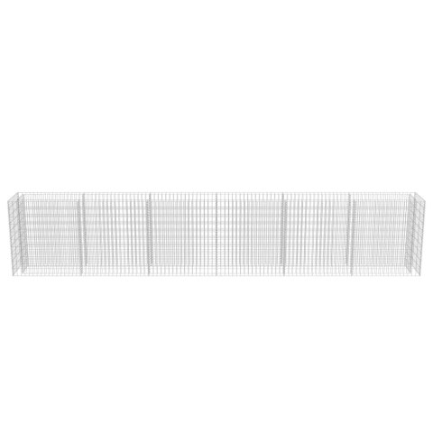 Podwyższona donica gabionowa, galwanizowana stal, 540x50x100 cm Podwyższona donica gabionowa, galwanizowana stal, 540x50x100 cm