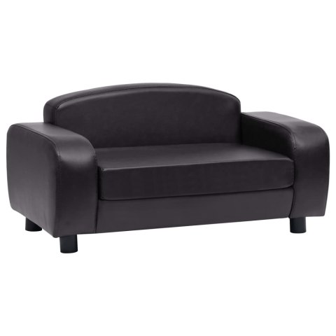 Sofa dla psa, czarna, 80x50x40 cm, sztuczna skóra Sofa dla psa, czarna, 80x50x40 cm, sztuczna skóra